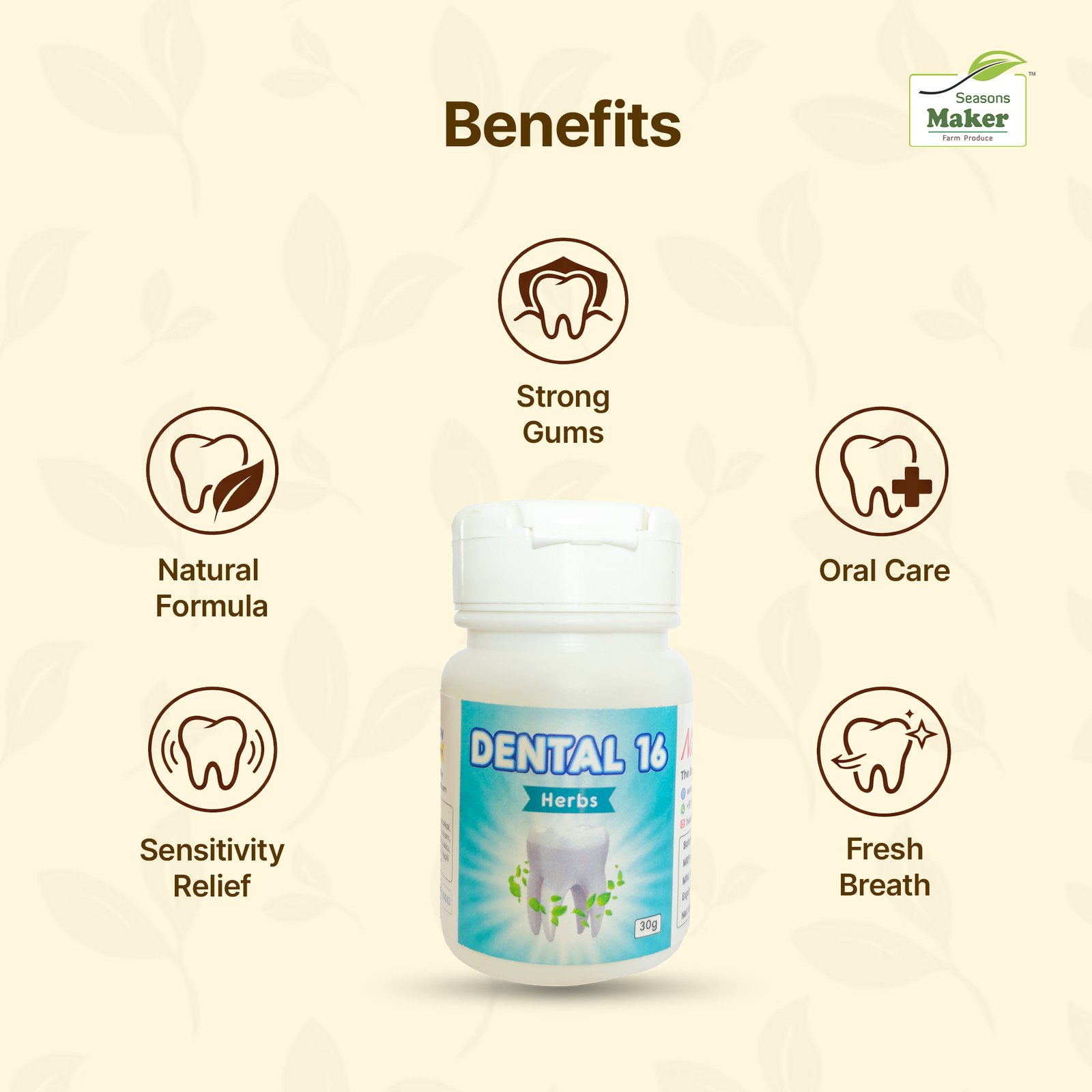Dental 16 Herbal Tooth Powder thumbnail