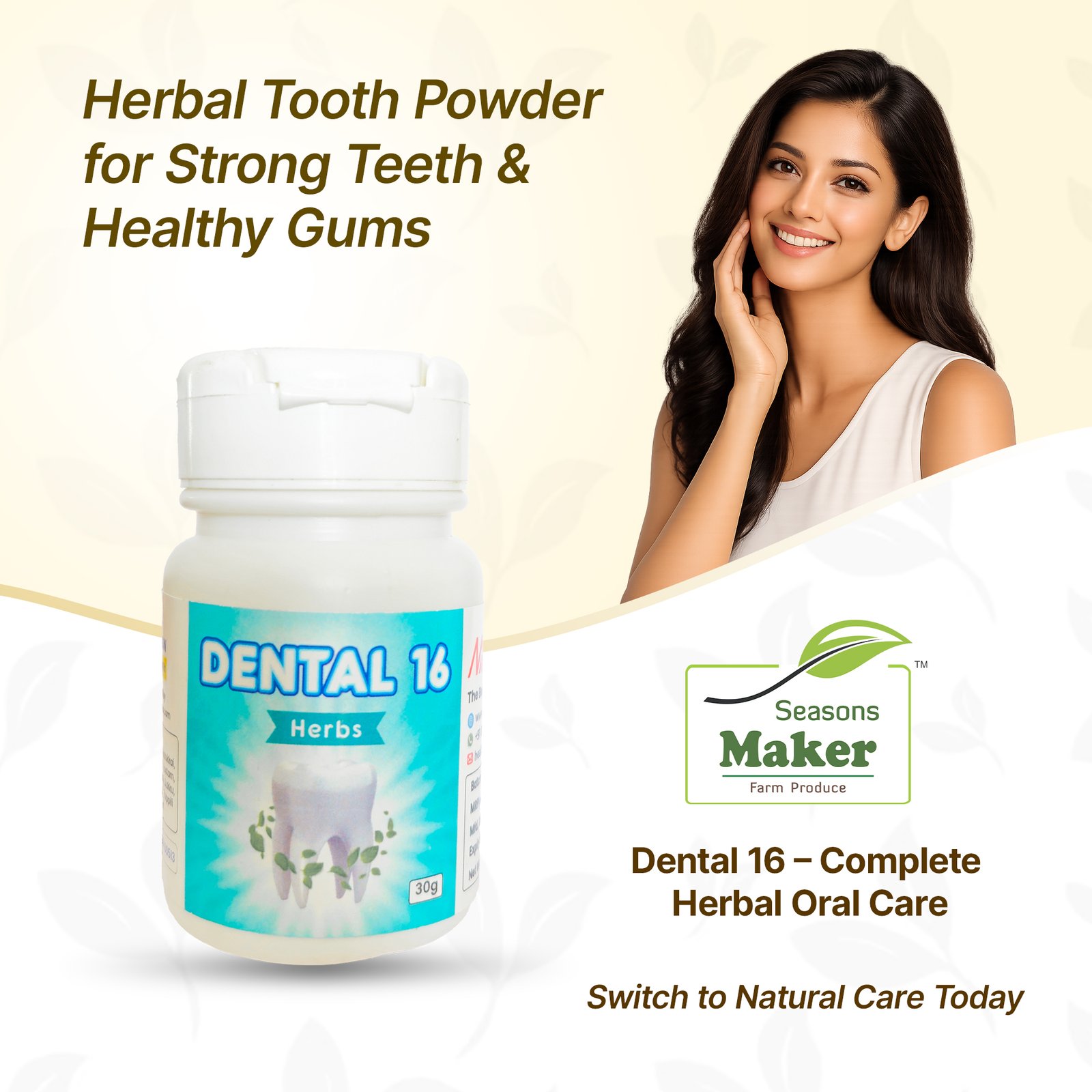 Dental 16 Herbal Tooth Powder thumbnail